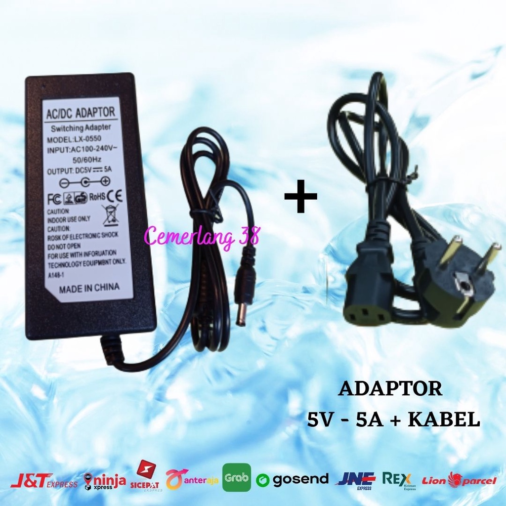 Adaptor 5V 5A + kabel power Switching Adapter 5 V 5 A PSU Power Supply