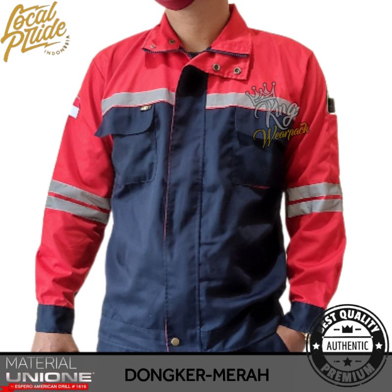 Wearpack Semi Jaket/ Jaket K3/ Wearpack Atasan Semi Jaket/ Wearpack semi jaket werpak DONGKER MERAH