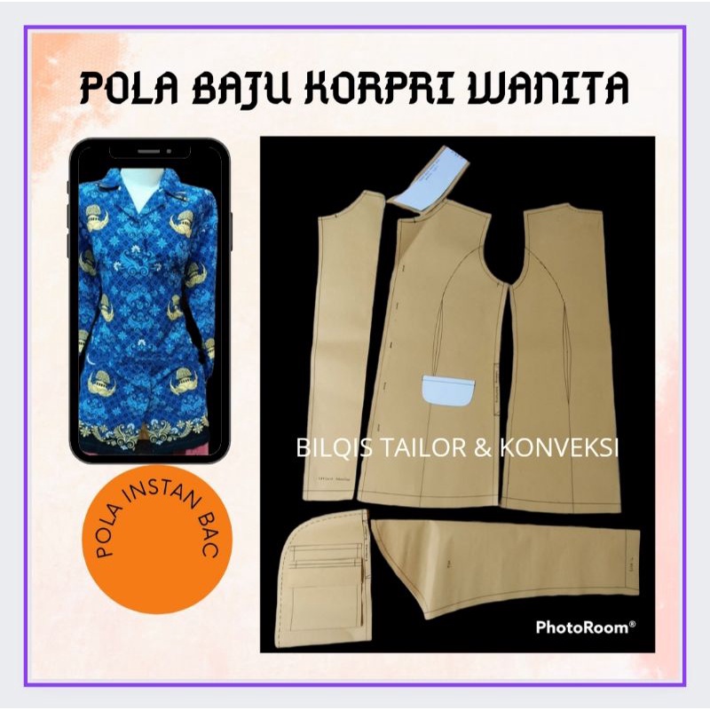 POLA BAJU KORPRI /BAJU DINAS WANITA