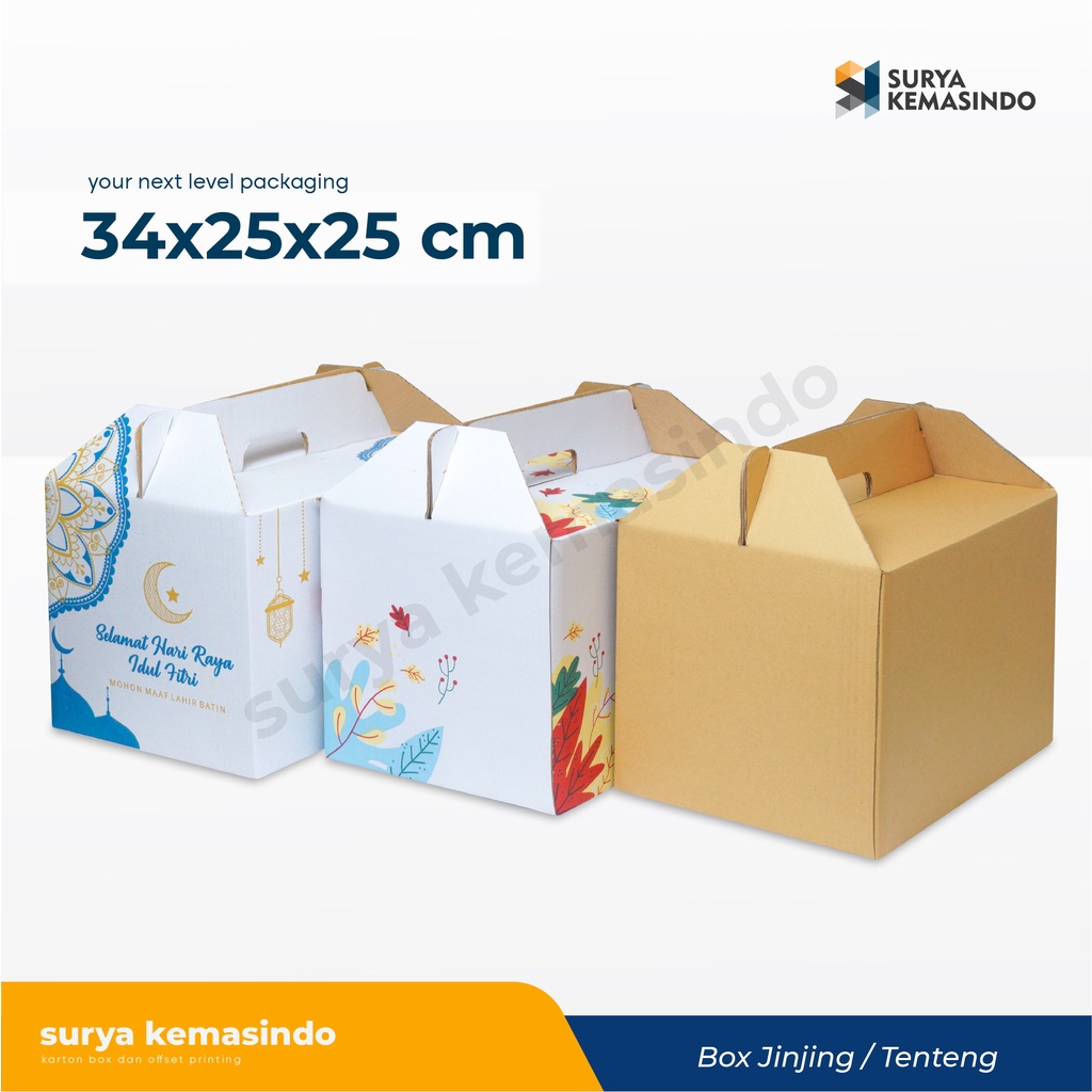 

Box 34x25x25 cm (Jinjing) Box Parcel/boxhandle/Kardus/Parcel jinjing/Parcel/Parcell/Lebaran/Parcel lebaran/Idul Fitri/Fitri/Eid Mubarak/Ied/Eid/Mubarak/Paket/Sembako/Hampers/Normal/tinggi25