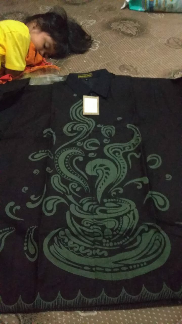 Kopi Hijau Kemeja Batik Pria Full Furing Bahan Katun Halus Primisima