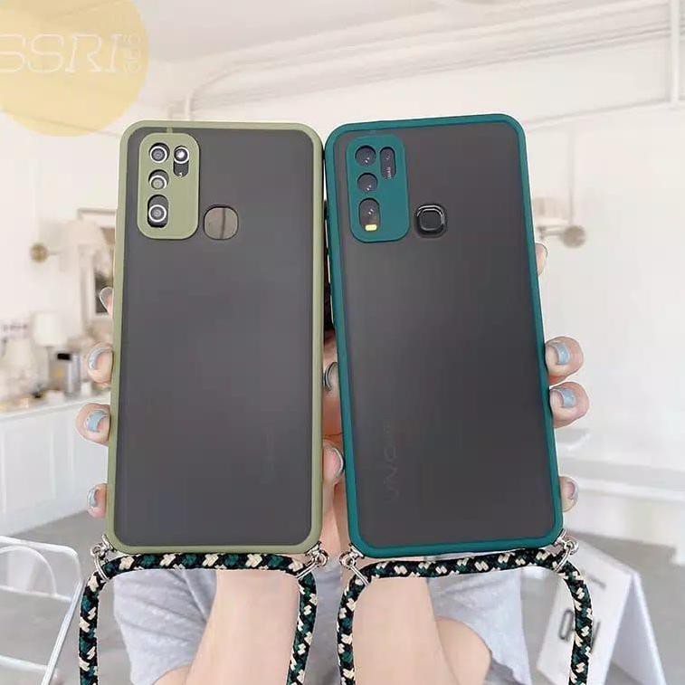 [BR AS 13F9Bk] 0600 VVV sling case hybrid vivo v9 v15pro v19 v17pro v20 v20se s1pro lanyard tali aer