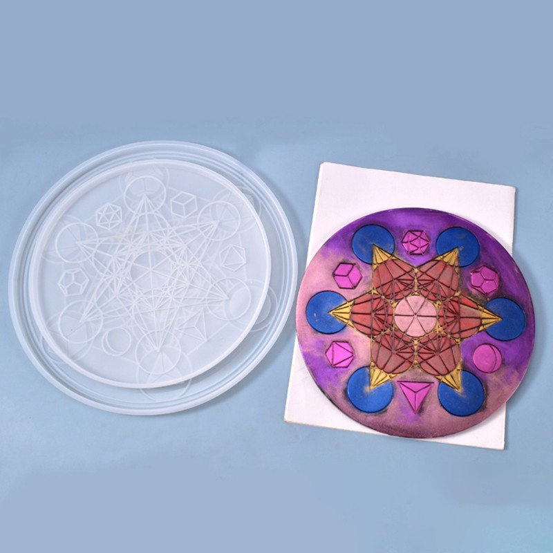 Cetakan Kristal Epoksi Resin Bahan Silikon Desain Astrolabe Tarot Astrologi