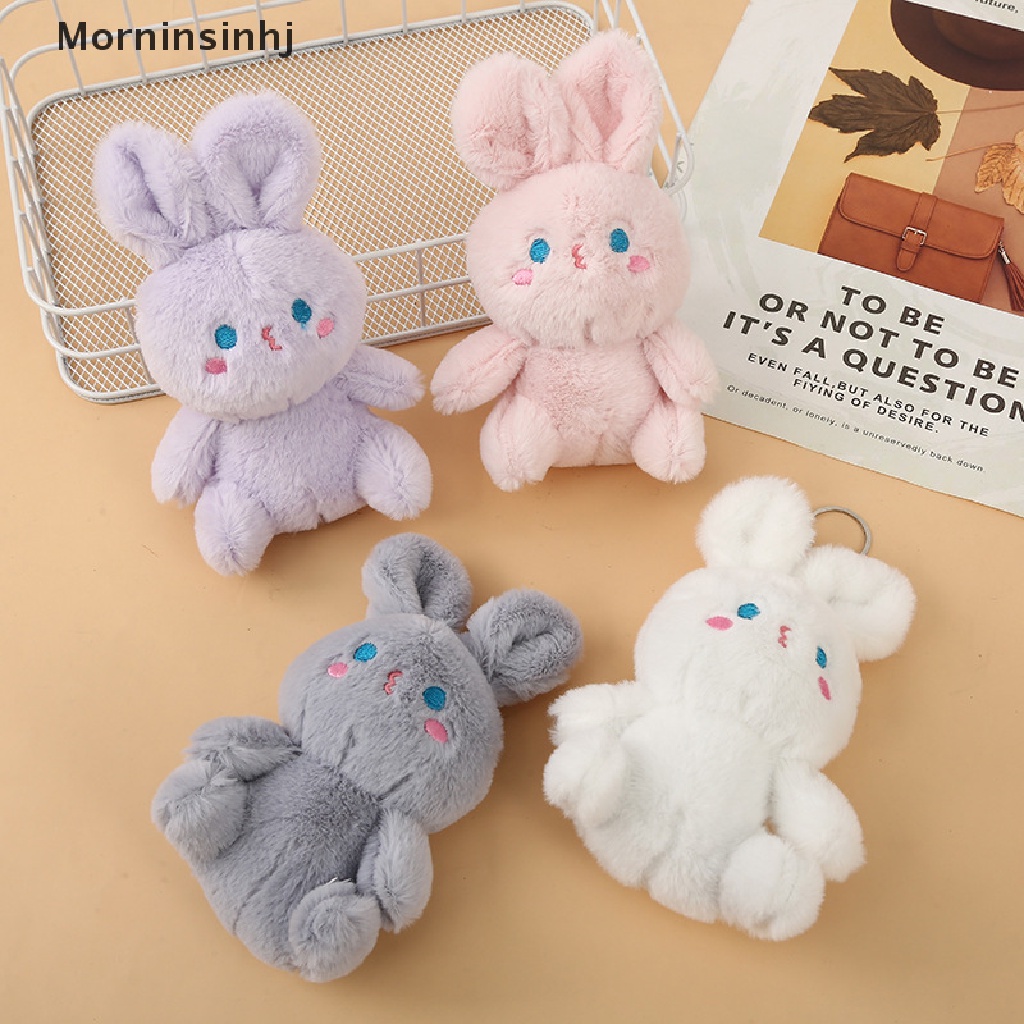 Mornin Lucu Katun Hewan Kelinci Plush Boneka Mainan Gantungan Kunci Tas Sekolah Liontin Hadiah id