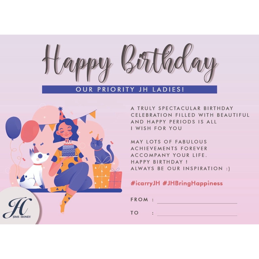 

KARTU UCAPAN JIMS HONEY ULANG TAHUN BIRTHDAY CARD