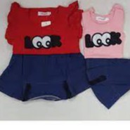 Style setelan Cewe Rok look 1825 1-3 thn