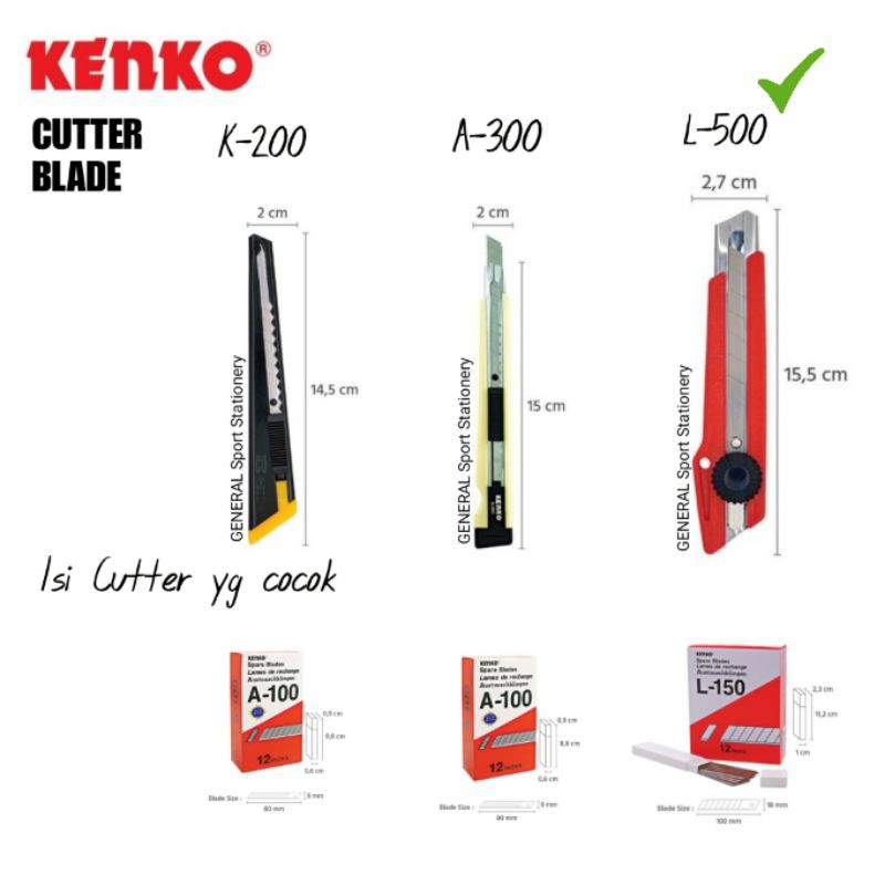 

Cutter Besar Kenko L-500