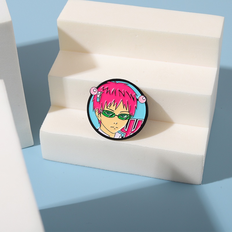 Pin Lencana Desain Kartun Manga The Disaster of Kusuo Saiki Untuk Hadiah