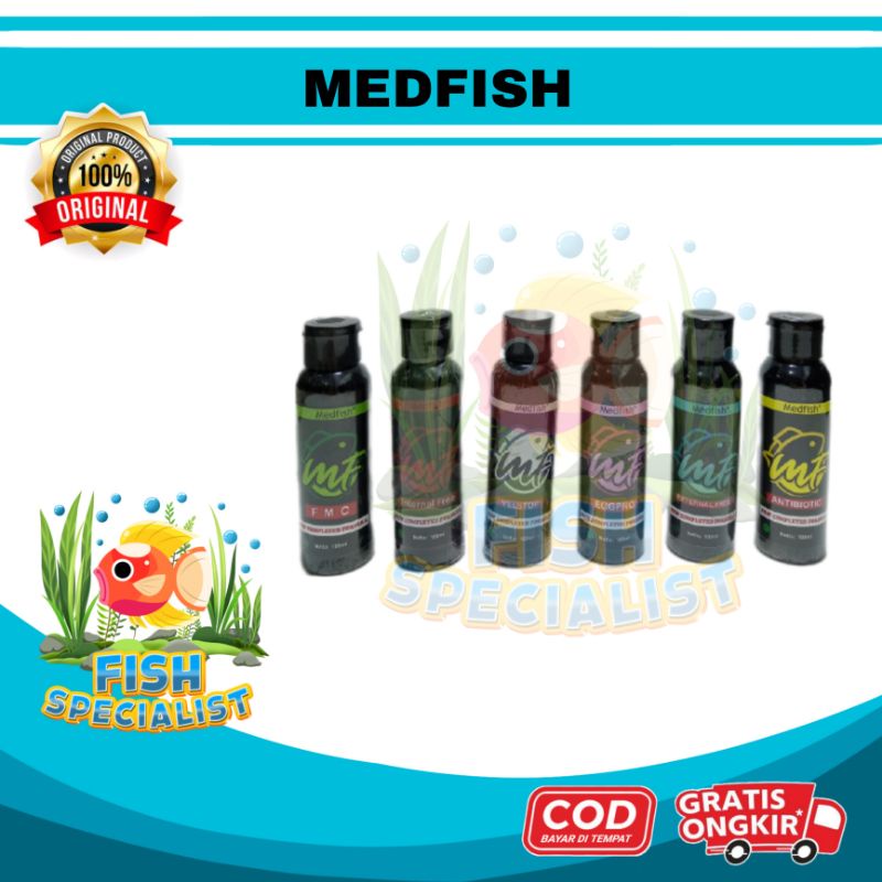 Medfish FMC Eggpro Velstop Antibiotic Internal External Free Obat Ikan Hias Kembung Berak Putih Berp