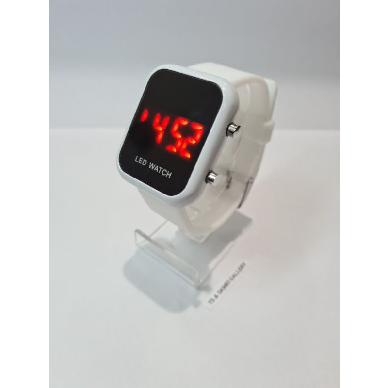Jam Led watch 1271 original free gift box-Putih