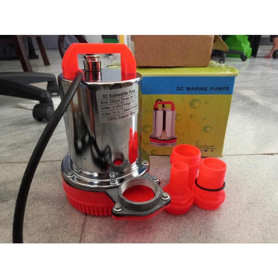 MAXPUMP TZQB-24V Pompa Air Celup Sumbersible DC 24volt 200watt Kolam Ikan Water Pump Air Celup Termurah