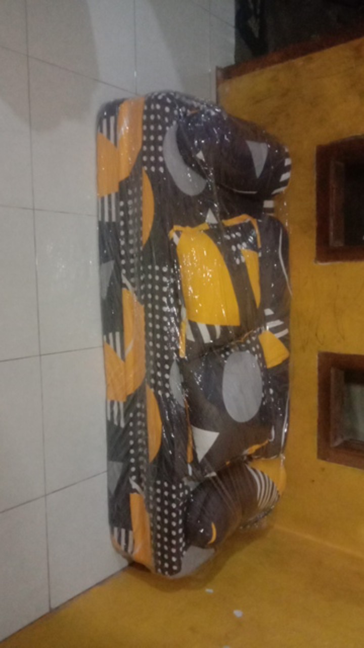 Sofa Bed Kasur Lipat Murah Anti Kempes Busa Super Yellow