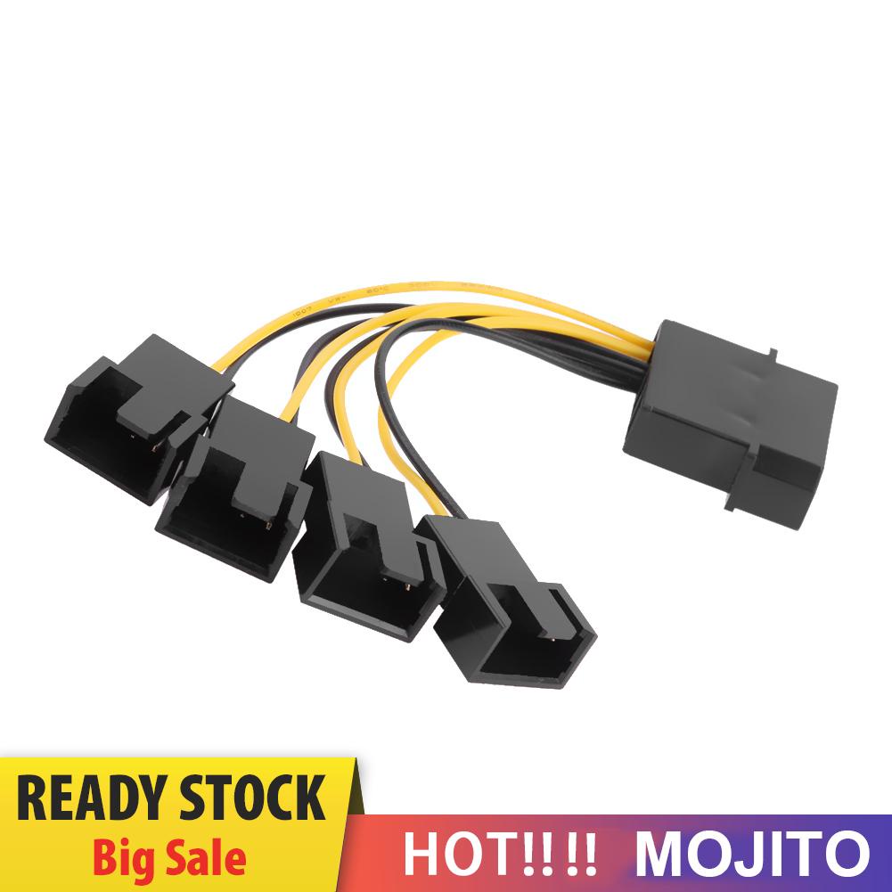 Kabel Power Splitter D-Port 3pin 1 Ke 4 Arah Untuk Kipas Pendingin Cpu Pc