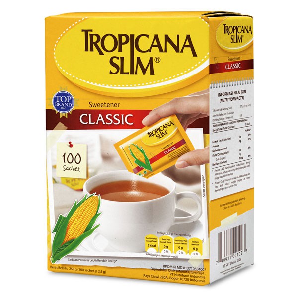 

Tropicana Slim Sweetener 100 Pcsx2.5 Gr