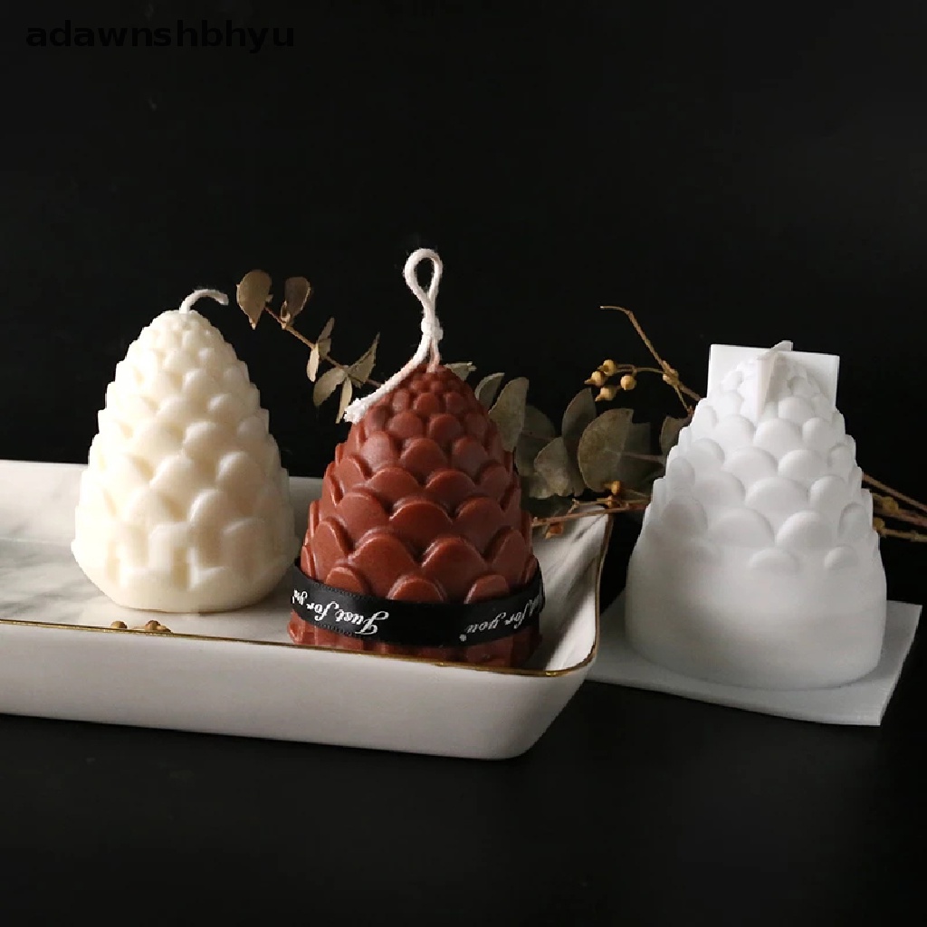 Adawnshbhyu Cetakan Silikon Kerucut Pinus 3D Untuk Membuat Lilin DIY Cetakan Lilin Silicone Wax Mold
