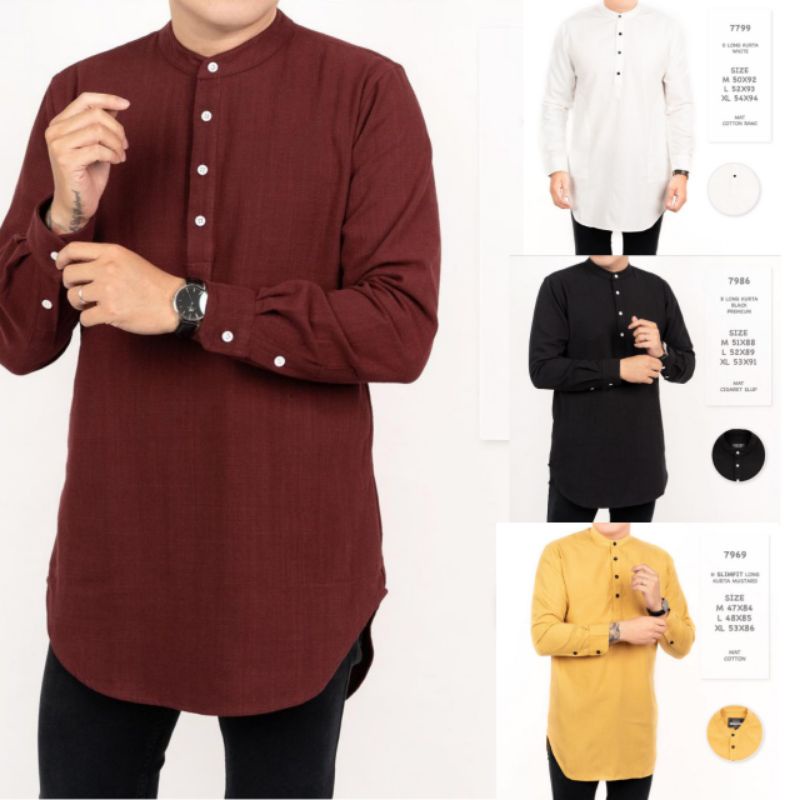 Kurta Pakistan / Kurta Lengan Panjang / Kurta Premium / Kurta Bahan Toyobo / Kurta Pakistan Lengan P