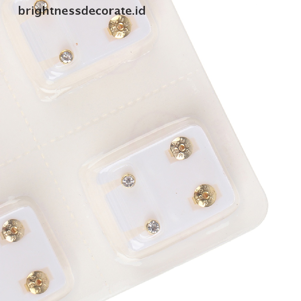 12 Pasang Anting Stud Medis Bahan Baja