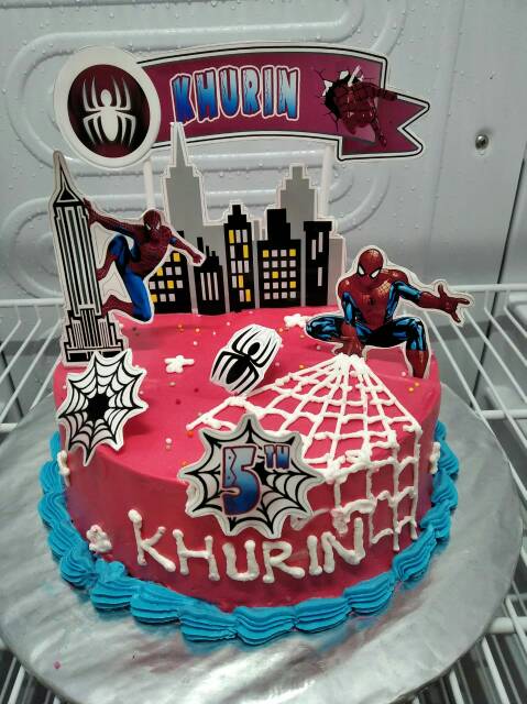 Cake Spiderman Cake Karakter Kue Ultah Anak Shopee Indonesia