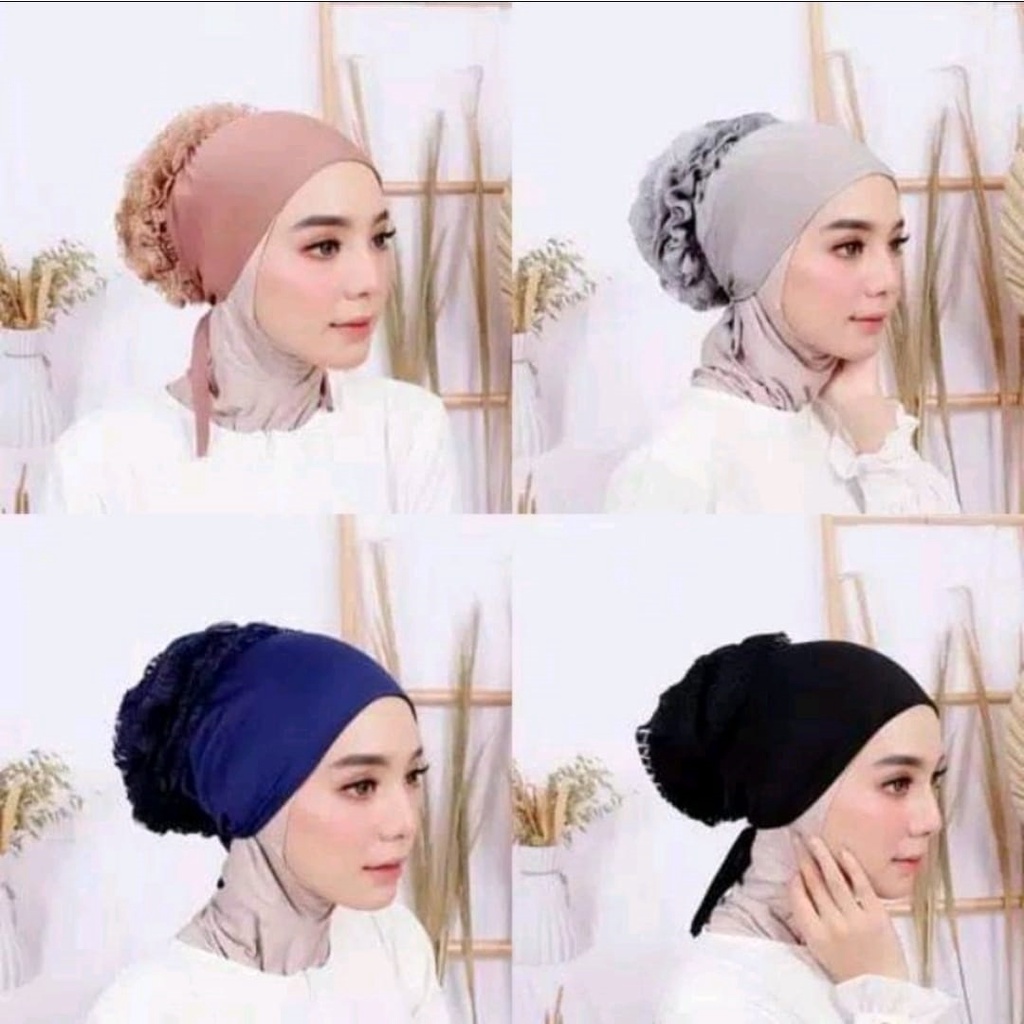 Helen_shop86 Iner Turki Cepol Turky Dalaman Hijab Renda Inner Turkey Iner Jilbab