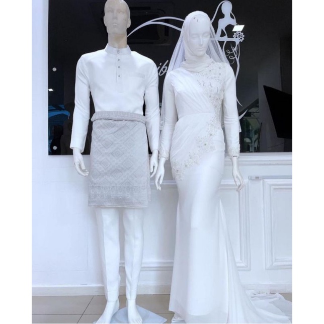gaun pengantin muslimah Malaysia gaun akad gaun walimah wedding dress