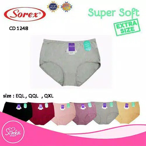 MUNAFIE_JAKARTA - CD Celana Dalam Wanita Ukuran Ekstra Besar Jumbo Sorex 1248 XXXL - XXXXXL / Grosir