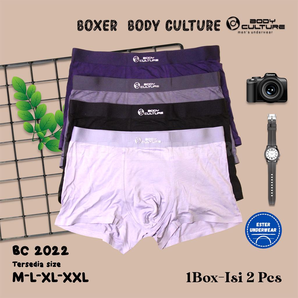 Body Culture Celana Boxer Pria BC 2022 1Box Isi 2Pcs