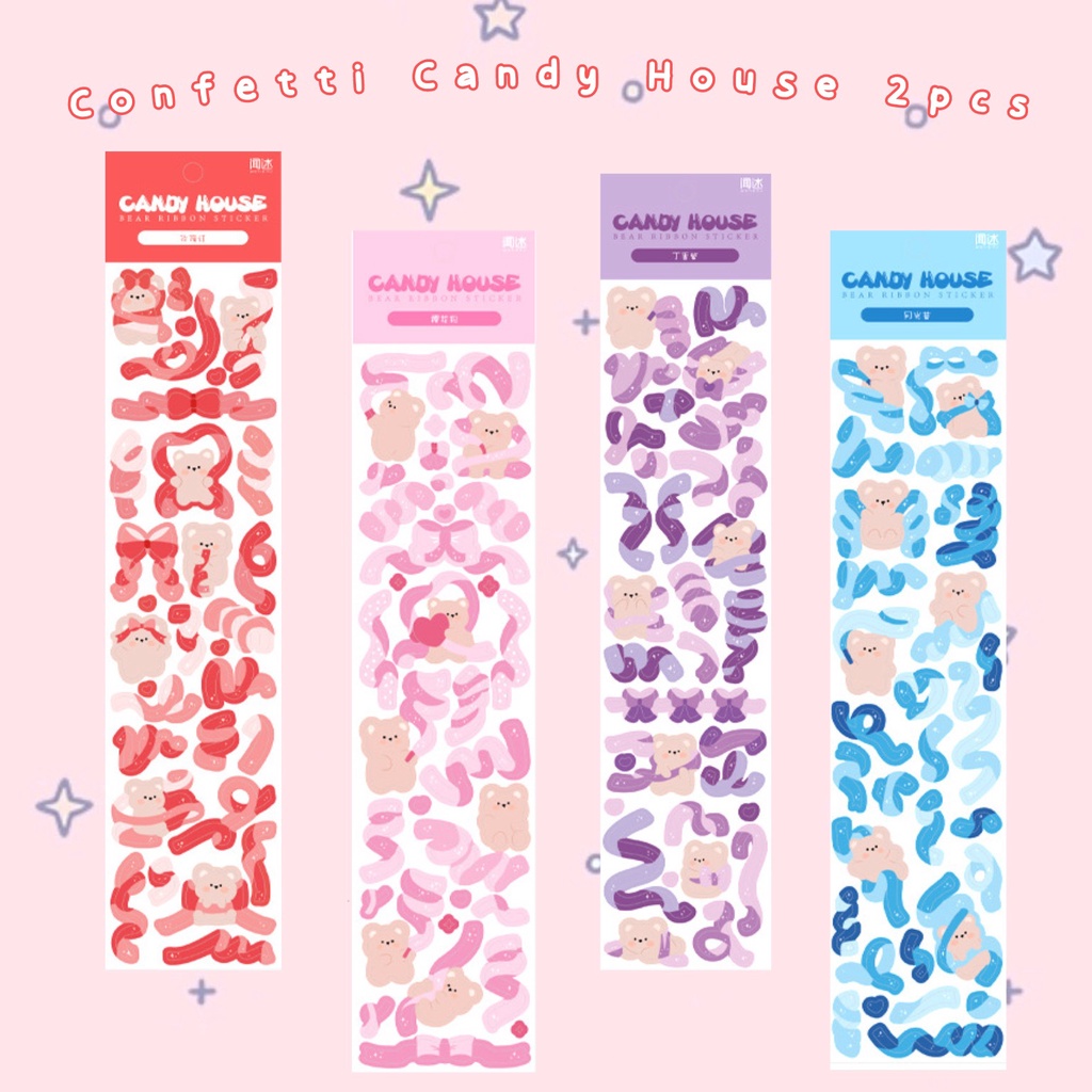 

STICKER CONFETTI CANDY HOUSE BEAR 2 PCS
