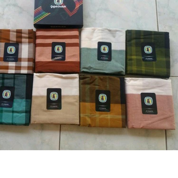 ✶ Sarung GAJAH DUDUK Multicolour Multi Color Kain Tenun Motif Warna Dewasa Pria Laki Cap Solat Shola