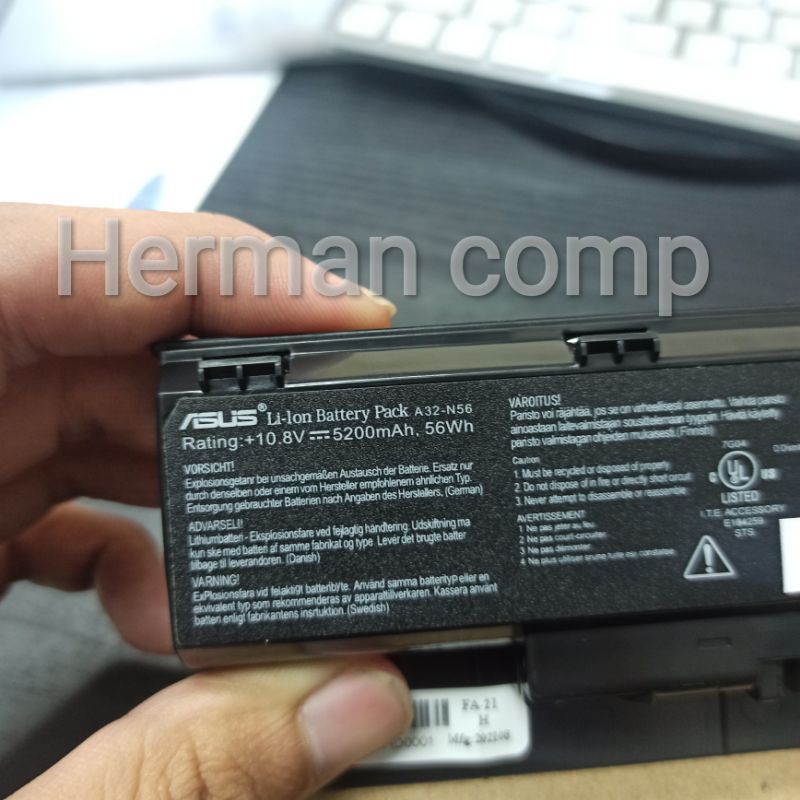 Original Baterai Battery Laptop Asus A31-N56, A32-N56, A33-N56