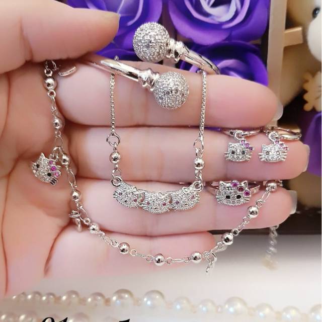 Xuping set perhiasan anak lapis emas 18k 2719h