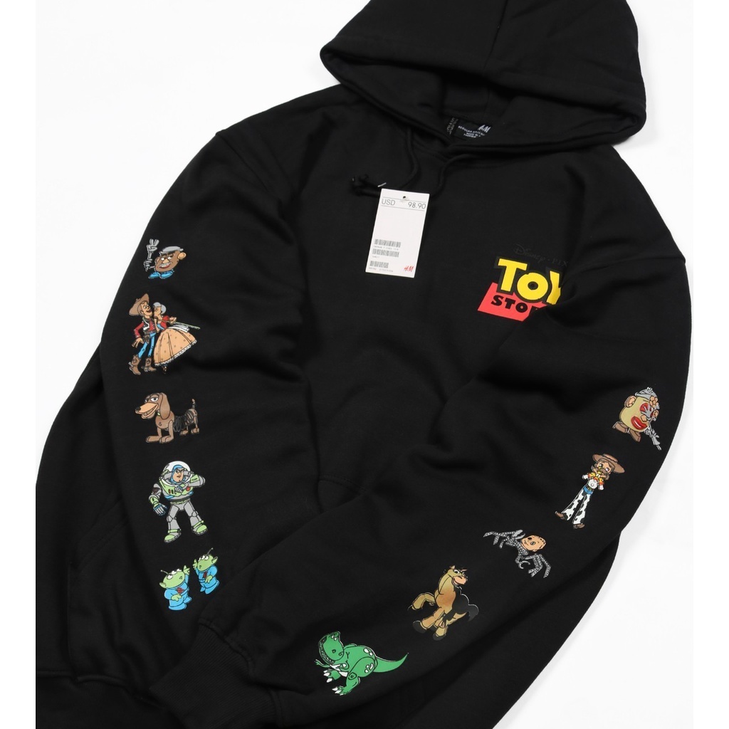 HOODIE H&M TOY STORY FULL TAG & LABEL | JAKET SWEATER HOODIE PREMIUM AUTHENTIC TOY STORY H&M HITAM