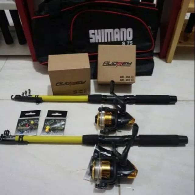 SET PANCING 2 REEL/ 2 JORAN ANTENA/ 1 TAS SHIMANO / TERMURAH TERLARIS