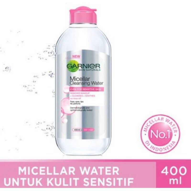 GARNIER MICELLAR WATER PINK BIRU 400ML SALICYLIC BHA