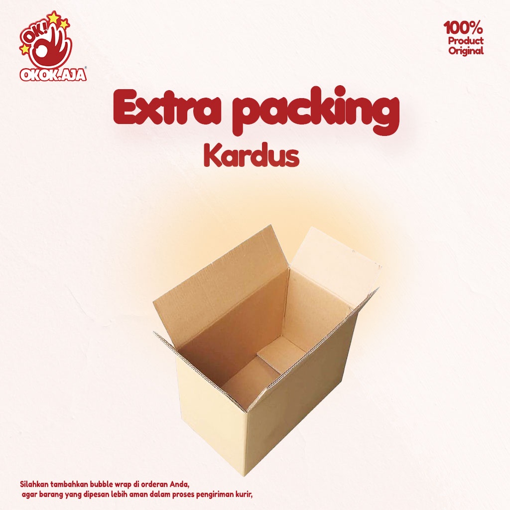 Extra packing BUBBLE WRAP &amp; KARDUS agar paket lebih aman