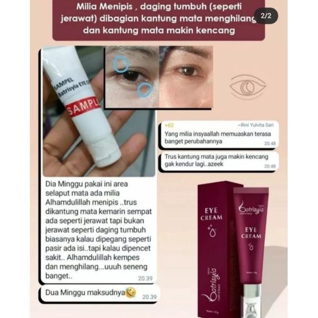 BISA COD ! Eye cream batrisyia herbal/ cream mata panda/cream kantung mata/ cream milea