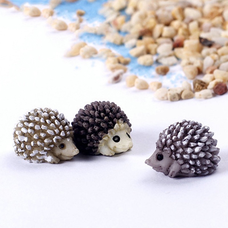 （✔✔❤Miniatur Landak Mini Bahan Resin Untuk Dekorasi Taman