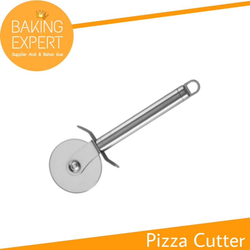 

Pizza Cutter pemotong adonan dough stainless steel roller pisau roda