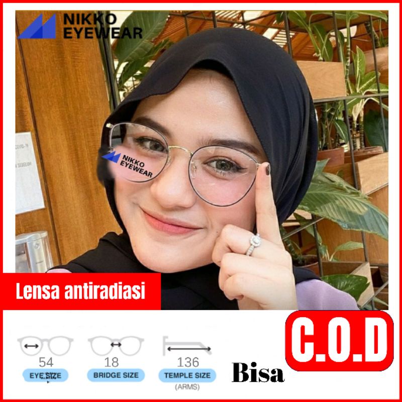 Paket Kacamata 6073, Gratis Lensa Minus, Kacamata Antiradiasi, Kacamata Baca, Kacamata Korea