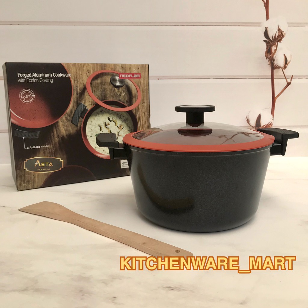 NEOFLAM Casserole Korea 24 cm Asta / Wajan Penggorengan / Anti Lengket / Premium / Soup Pan