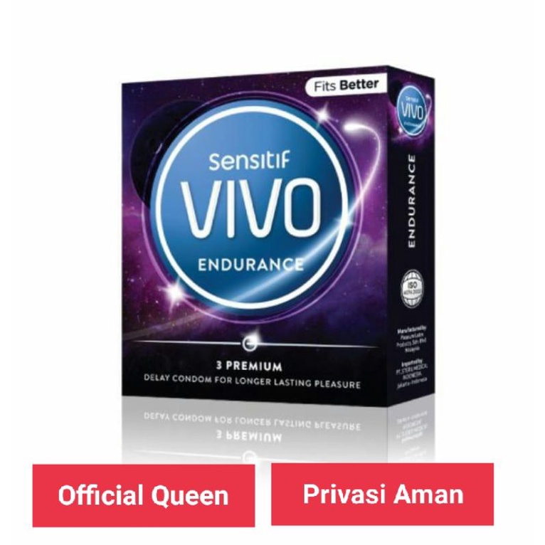 Privasi AMAN !! Kondom Sensitif Vivo Endurance isi 3