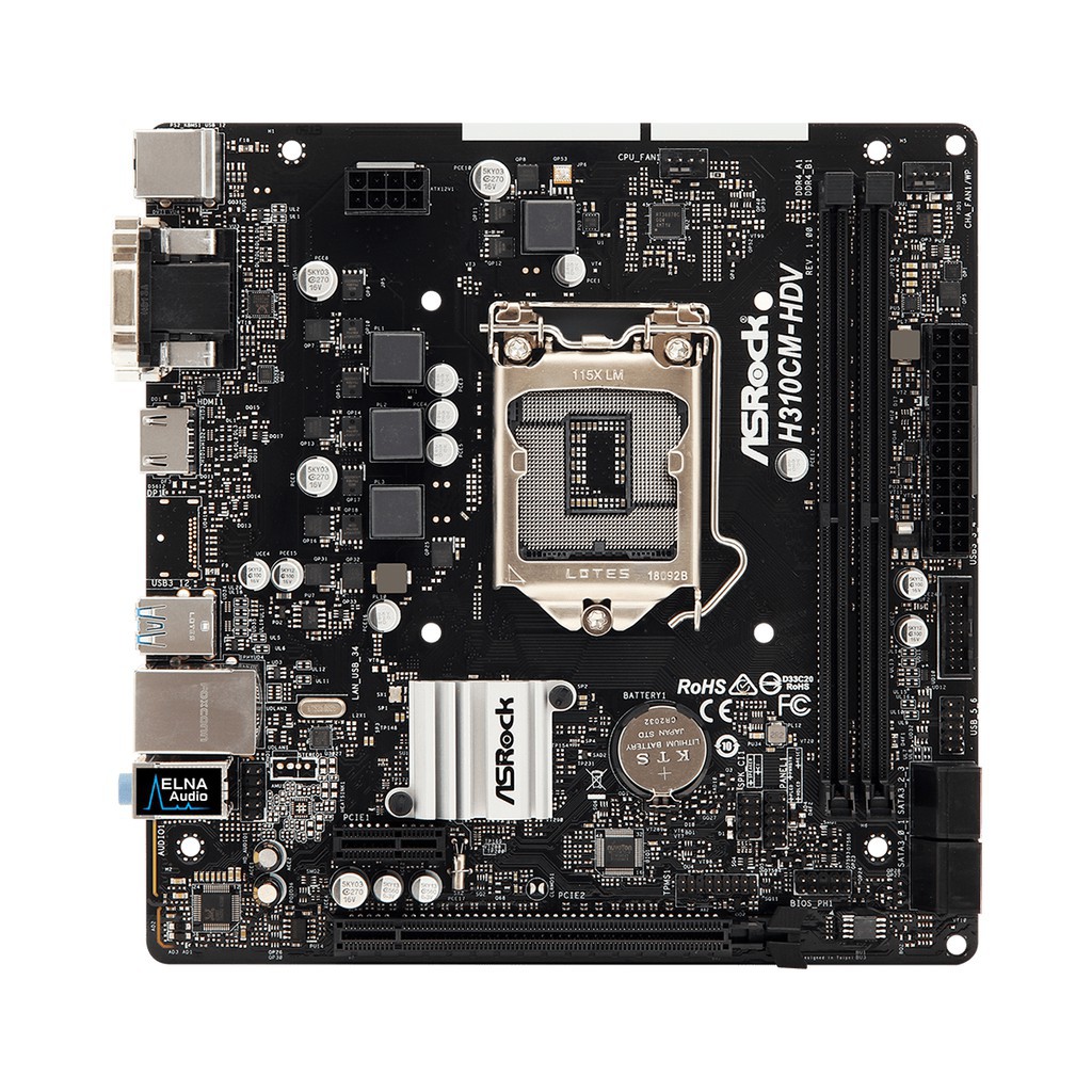 MOTHERBOARD ASROCK-CHIPSET INTEL H310CM HDV SOCKET 1151