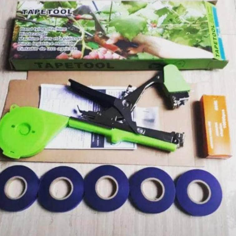

[KODE J5439] Paket Pita Tapetool 20 roll + Isi Staples | Tapetool Tali Tanaman Cabai Tomat Melon Cab