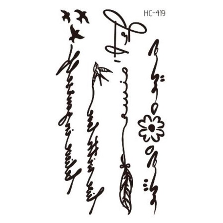Tatto temporer terbaru ukuran 6x10cm MODEL HC-419