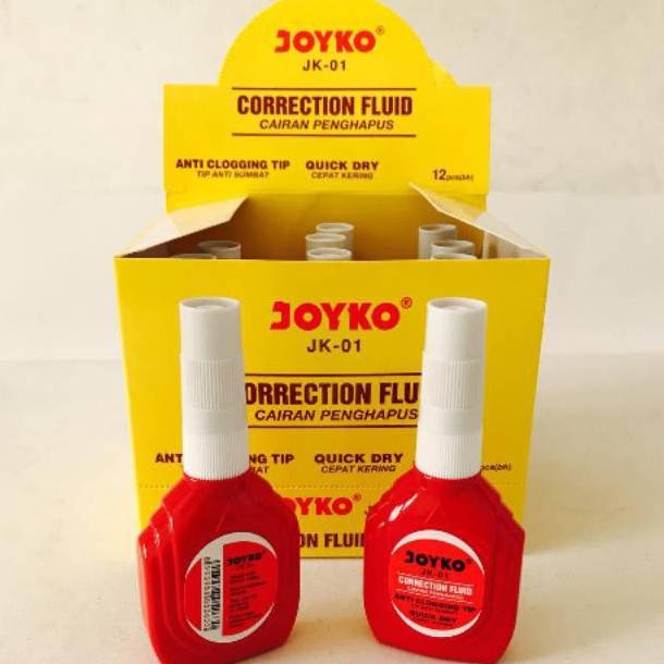 Tip Ex Cair Correction Fluid Pen JOYKO JK-01 Cepat Kering Tip Kertas Cair Murah