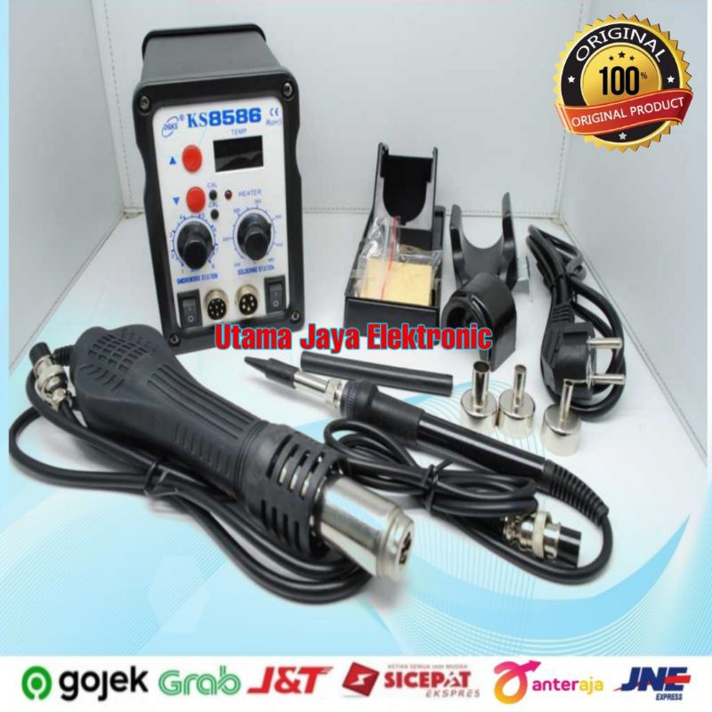 Desoldering SMD Heat Gun + Solder dengan Station 220V/700W