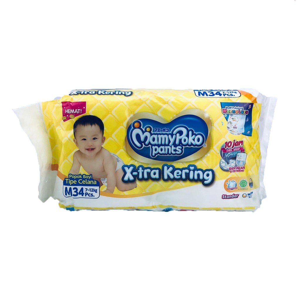 MamyPoko Pants / X-tra Kering / Standar / M (7-12kg) 34pcs