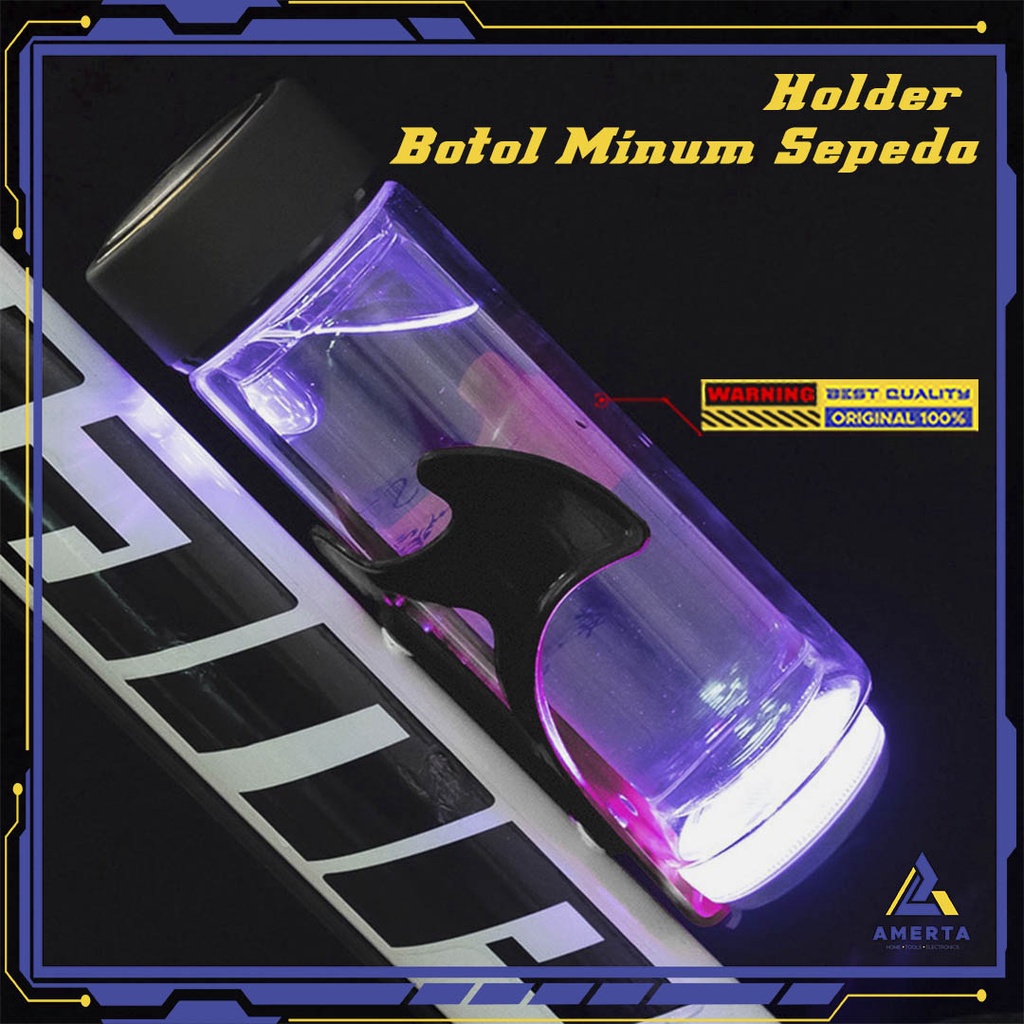 B-Soul Holder Botol Minum Sepeda MTB with LED Light