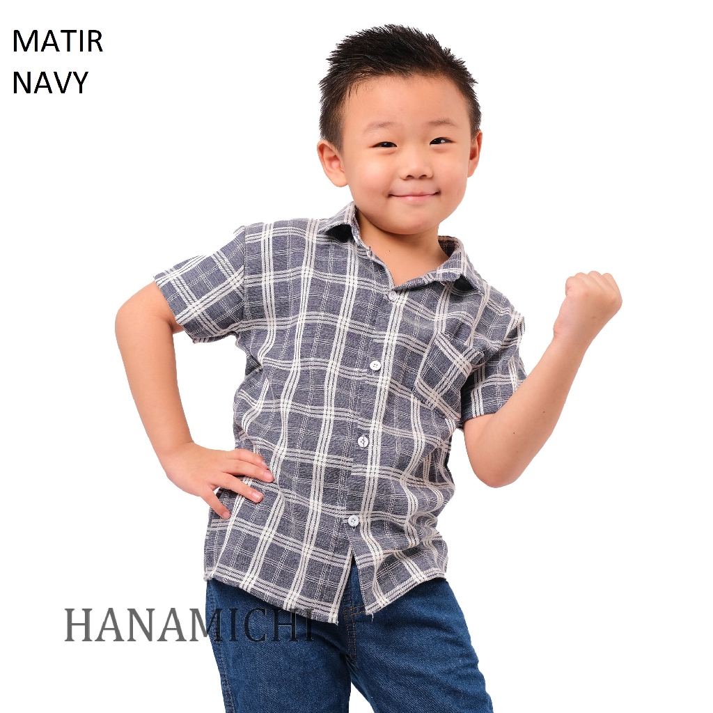 Hanamichi MATIR Baju Kemeja Anak Lengan Pendek