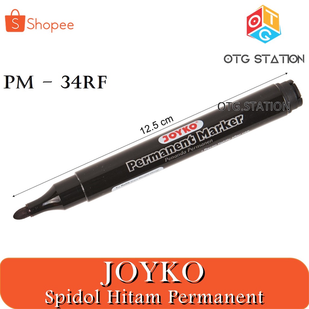 

Joyko Permanent Marker Spidol Permanen Round Tip Alat Tulis Spidol Tinta Tidak Mudah Bocor OTG STATION