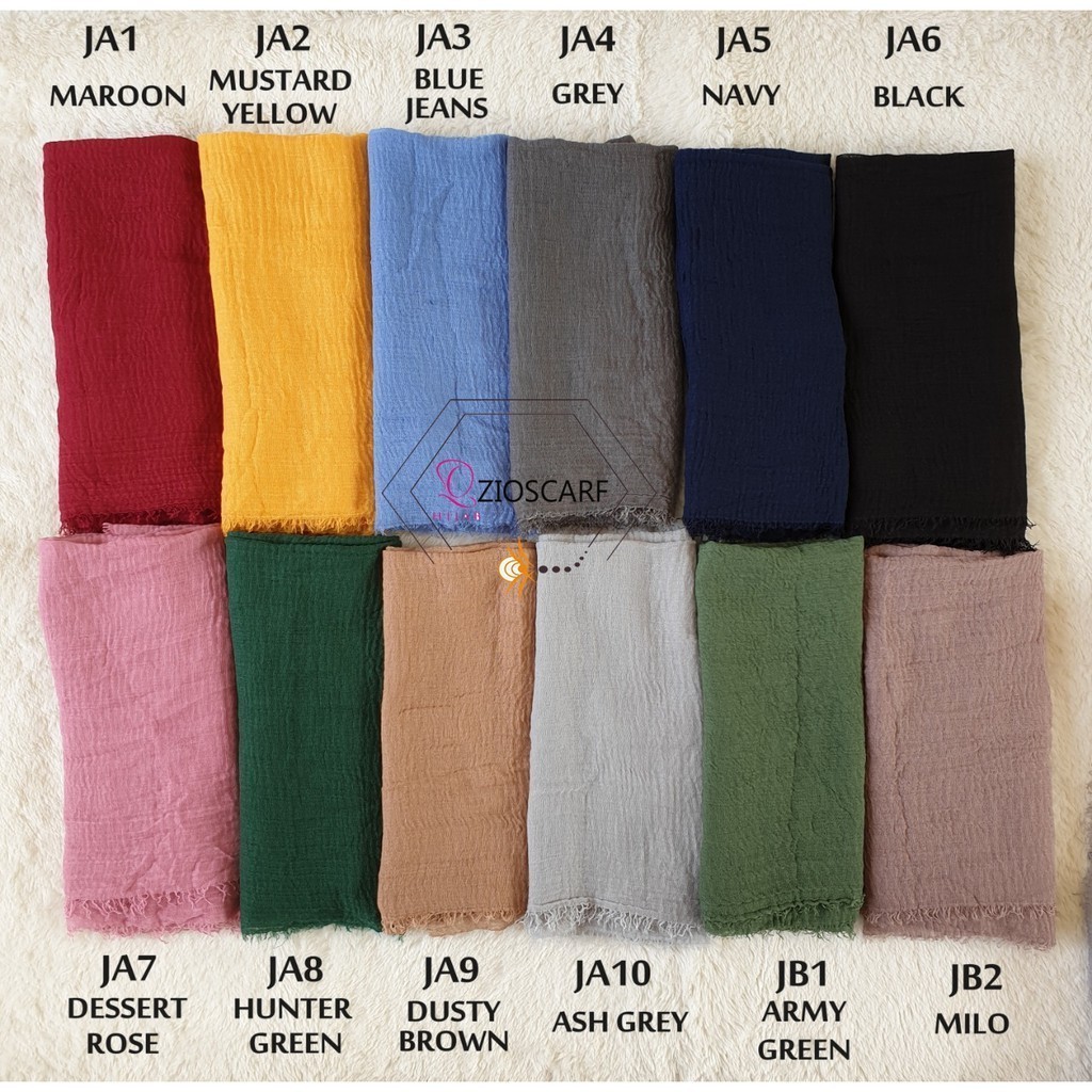 PASHMINA CRINKLE SHAWL PREMIUM / JILBAB PASMINA CRINKLE / HIJAB CRINCLE - A39